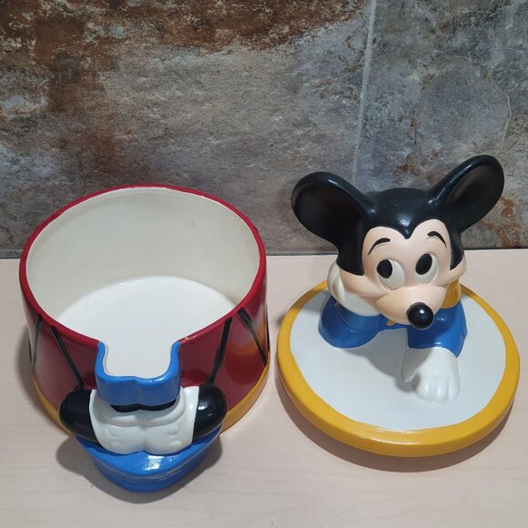 Mickey Mouse Cookie Jar Drum Walt Disney Productions S 869 - Picture 7 of 11